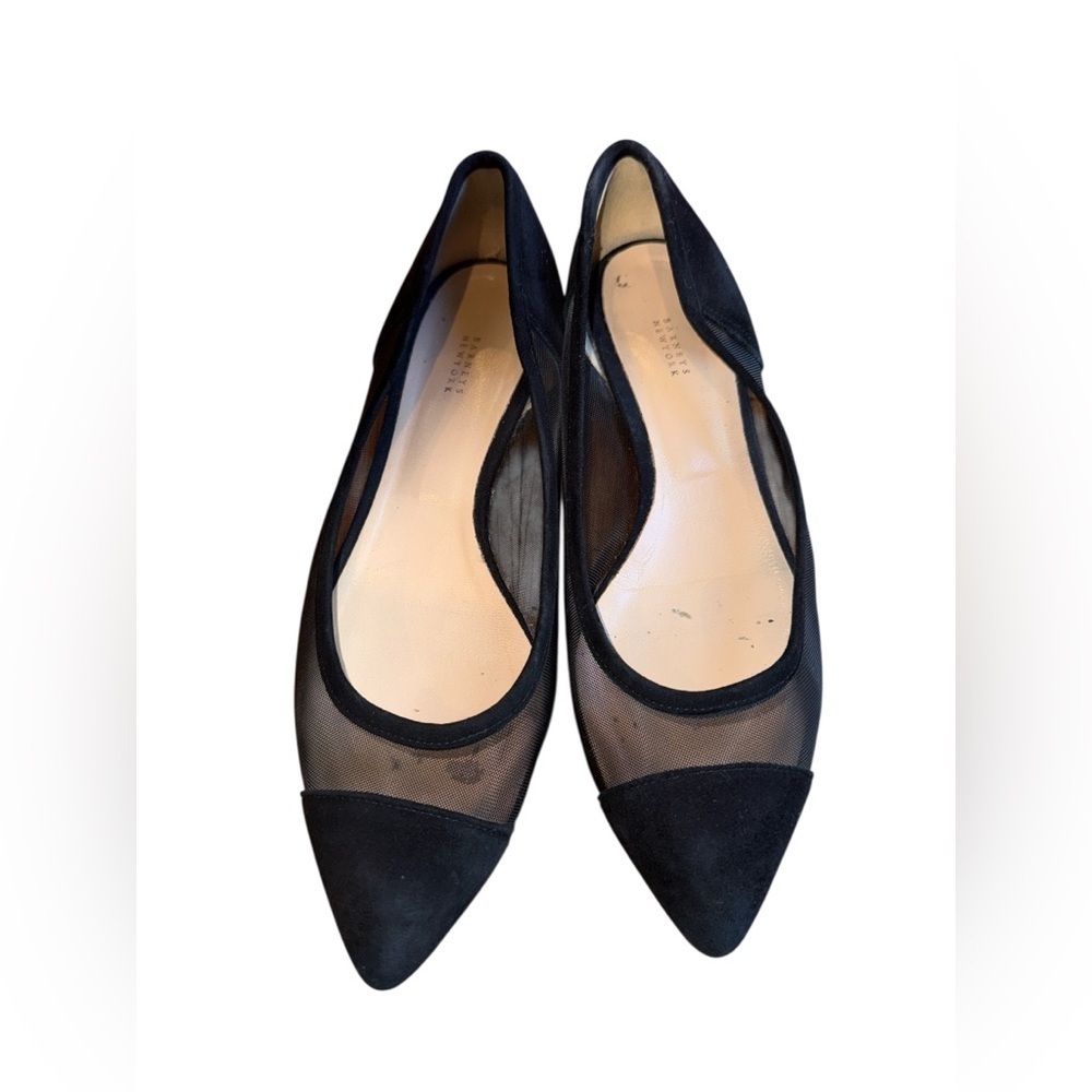 Barney’s New York Black Mesh Pointy Toe Heel Flat